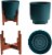 Bloem 7008945 10 in. Planter Hopson, Green Perspective: back