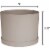 Bloem Mathers Garden Planter w/Saucer Tray Pebble Stone Beige, White, 6 Perspective: back