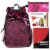 A.D. Sutton Zebra Print School Supply Backpack - Fuschia/Black Perspective: back