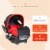 Baby Trend Ally Newborn Baby Infant Car Seat Travel System with Cover, Mars Red Perspective: back
