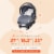 Baby Trend Ally Newborn Baby Infant Car Seat Travel System w/Cover,Gray Magnolia Perspective: back