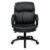 Mid Back Eco Leather Executive Office Chair in Black Perspective: back