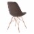 Langdon Chair in Saddle Brown Distressed Fabric with Rose Gold Base Perspective: back