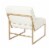 Anthony Chair in White Faux Leather with Coated Gold Frame Perspective: back