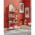 Alios Bookcase in White Gloss finish with Rose Gold Chrome Plated Base Perspective: back
