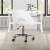 Milo Height Adjustable Home Office Chair in Durable White Faux Leather Perspective: back