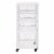 Clinton 4 Drawer Metal Rolling Cart in White Finish Perspective: back