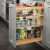 Rev-A-Shelf 448-BCSC-8C 8 Inch Base Pullout Soft Close Cabinet Storage Organizer Perspective: back