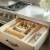 Rev-A-Shelf 4WCT-3 Tall Wood Cutlery 9 Compartment Tray Cabinet Insert, Maple Perspective: back