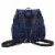 Bodhi Microfiber Fashion Drawstring Flap Backpack - Navy Camo Perspective: back