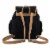 Bodhi Drawstring Flap Backpack - Black Perspective: back