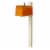 Special Lite Products SCD1008ORG-SPK720IVR-VN Mid Modern Dylan Curbside Mailbox & Post, Orang Perspective: back