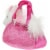 Aurora World Fancy Pals Plush Pink Pet Carrier Purse with White Pony Perspective: back
