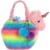 Aurora World Fancy Pals Pet Unicorn Carrier Plush, Rainbow Perspective: back