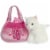 Aurora World Fancy Pals Plush Ballet Toy Pet Carrier, Pink Perspective: back