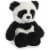 Aurora Panda Plush, White/Black Perspective: back