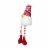Northlight 29  Red and White Smiling Gnome Christmas Decoration Perspective: back