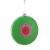 Northlight 4  Green and Pink  Tootsie Roll POP  Candy Filled Lollipop Christmas Disc Ornament Perspective: back