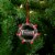 Northlight 4 Brown and Red Tootsie Roll Chewy Chocolate Candy Christmas Wreath Ornament Perspective: back