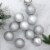 Northlight 16ct Silver Splendor Shatterproof 4-Finish Christmas Ball Ornaments 3 (75mm) Perspective: back