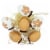 Northlight 6ct Brown and White Painted Easter Egg Ornaments 2.25 Perspective: back