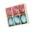 Northlight Set of 6 Blue and Pink Transparent Glitter Easter Eggs Ornaments 2.25 Perspective: back