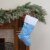 Northlight 21  Blue and White Glitter Snowflake Christmas Stocking Perspective: back