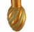 CC Christmas Decor 11  Chocolate Brown and Gold Striped Shatterproof Light Bulb Christmas Perspective: back