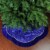 Northlight 48 Royal Blue and Silver Swirl Christmas Tree Skirt with Scalloped Trim Perspective: back