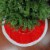 Northlight 48 Red and White Quilted Faux Fur Border Christmas Tree Skirt Perspective: back
