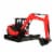 1:18 Scale Kubota KX080-4 Excavator Perspective: back
