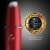 Zulay Kitchen MILK BOSS Milk Frother With Stand - Ruby Red Perspective: back