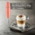 Zulay Kitchen MILK BOSS Milk Frother With Stand - Deluxe Orange Perspective: back