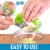 Zulay Kitchen Garlic Press Rocker With Silicone Peeler & Scraper Set - Green Perspective: back