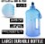 Zulay Kitchen Hydration Nation Water Bottle With Motivational Time Reminder - Ombre Blue Perspective: back