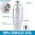 Zulay Kichen Cocktail Shaker with Built-in Strainer For Bartending & Homebars (24oz) - Silver Perspective: back
