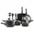 IMUSA Nonstick Cookware Set - Charcoal Perspective: back