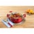 IMUSA Dutch Oven with Glass Lid - Ruby Red Perspective: back