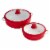 IMUSA Ceramic Nonstick Caldero Set with Lids - Red Perspective: back