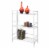 Convenience Concepts 8019W Designs-2-Go Extra Storage 3 Tier Wide Folding Metal Shelf, White Perspective: back