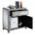 Convenience Concepts 413365WW Gold Coast Vineyard Mirrored Cabinet, Weathered White Perspective: back