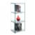Convenience Concepts 131544WM SoHo 4 Tier Tower Bookcase, White Faux Marble Perspective: back