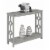 Ring Console Table with Shelf Perspective: back