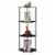 Convenience Concepts 157015BLBL Designs2Go Classic Glass 4 Tier Corner Shelf, Black Perspective: back