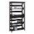 Omega 5 Tier Bookcase with Drawer Espresso Perspective: back