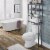 Homestyles Barnside Wood Over The Commode Stand in Gray Perspective: back