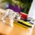 White Siberian Tiger Toy Perspective: back
