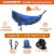 Double Travel Hammock - Blue Perspective: back