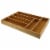 Large Silverware Drawer Organizer, Bamboo-Like Drawer Divider (17 x 12 x 2 In) Perspective: back