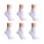 Davco Cotton Quarter Socks - White Perspective: back